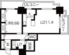 パシフィックタワー札幌の間取り画像