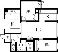 ラ・ヴェルト円山の間取り画像