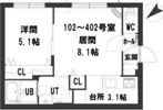 グランメールSaraの間取り画像