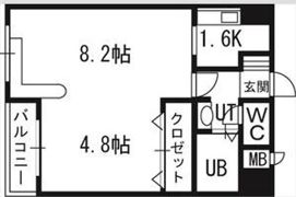 ハウスオブリザ南9条の間取り画像