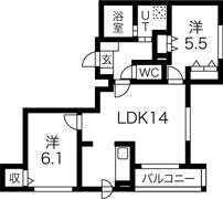 Kind Hills honcho（カインド ヒルズ 本町）の間取り画像