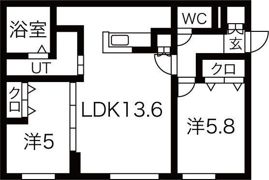 NOVEL南8条の間取り画像