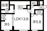 NOVEL南8条の間取り画像