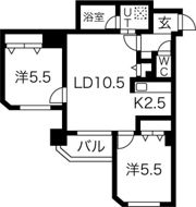 ラフィネ豊平の間取り画像