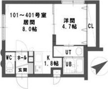 グランメール中の島の間取り画像