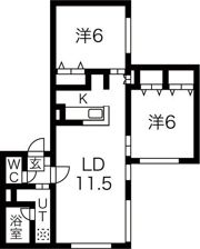 アルフィーネ新札幌の間取り画像