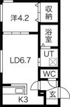 アルーア北大前の間取り画像