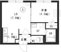 インフィニティ旭町の間取り画像