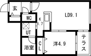 Tiamo asabu （ティアモ麻生）の間取り画像