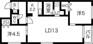 ブランシャールSH大通の間取り画像