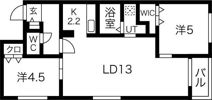 ブランシャールSH大通の間取り画像