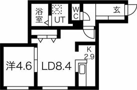 ブランシャールALAIN琴似の間取り画像