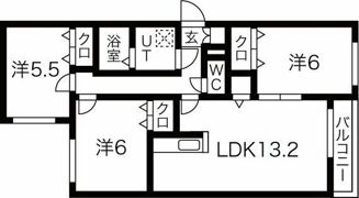 RIVIER発寒の間取り画像