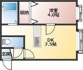クルーズハウス東区役所前の間取り画像