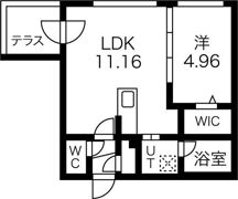 スタジオ19の間取り画像