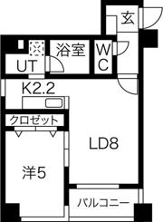 クラージュ南円山の間取り画像