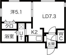 upper village南円山の間取り画像
