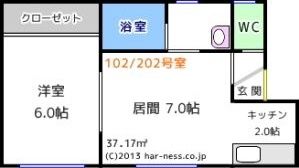 リバーサイド青葉の間取り画像