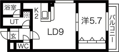 エステラ二十四軒C棟の間取り画像