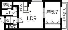 エステラ二十四軒C棟の間取り画像