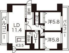 サンコート南8条の間取り画像