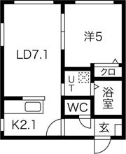 ヴレネージュ平岸の間取り画像