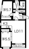 アヴニール平岸の間取り画像