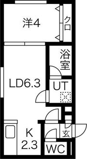 WIND HILLS West12（ウィンドヒルズ）の間取り画像