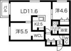 エアフォルク学園前の間取り画像