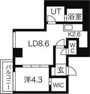 ボヌール学園前の間取り画像