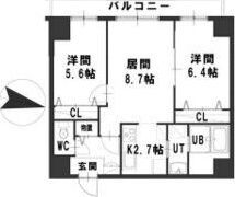 グレイスコート桑園の間取り画像