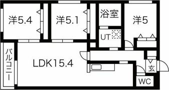 Ruan福住の間取り画像