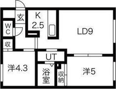 コンフォール平岸の間取り画像