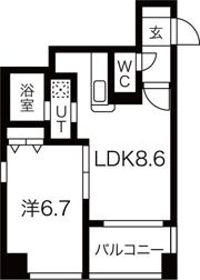 円山シャトー桂和大通館の間取り画像