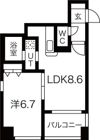 円山シャトー桂和大通館の間取り画像
