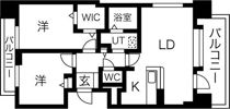 ドミ山鼻八条 A棟の間取り画像