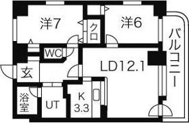 インペリアル山鼻の間取り画像