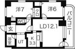 インペリアル山鼻の間取り画像