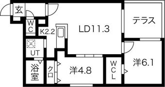 ブランシャール琴似STATIONの間取り画像