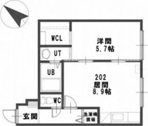 ルミエール東札幌Bの間取り画像