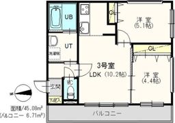 F・WORKS 水車町の間取り画像