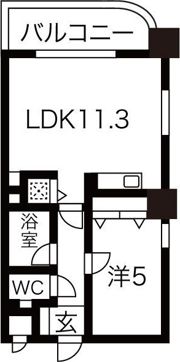 セザール南10条西の間取り画像