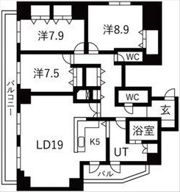 ベルリード福住の間取り画像
