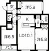メニーズコート北園プレミアの間取り画像