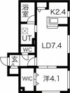 Arzu Shiroishi（アルズシロイシ）の間取り画像