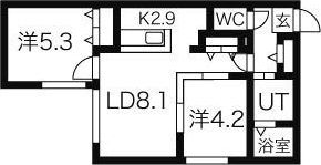 ヴェリタス南郷の間取り画像