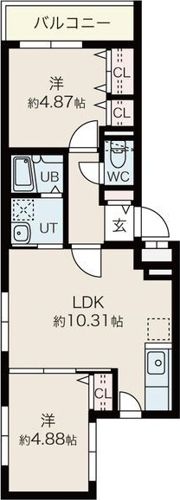 ラ ヴィータ 東札幌の間取り画像