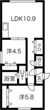 ハイム知希の間取り画像