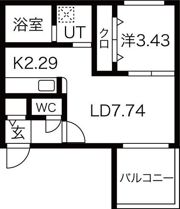 タルト南郷の間取り画像