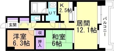 THERESIDENCEPARKODORIKOEN（旧ヒルズの間取り画像